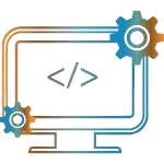 Computer monitor illustration representing IT networking and infrastructure solutions